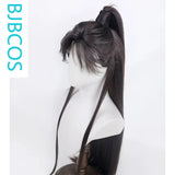[Styled Wig]Ancient Hanfu brown Lace Front Wig cosplay fake light and night love, Lu Chen's ponytail design