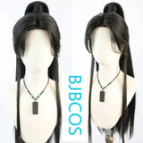 [Styled Wig]Antique style young man small lace Xie Lian COS wig cover versatile half tied ponytail
