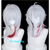 [Styled Wig]Zani Cosplay Wig Game Wuthering Waves Women Long White Mixed Red 48CM Hair Synthetic Wig For Anime Halloween Party