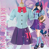 Twilight Sparkle AnimeCosplay Costume Human Dress Sailor Suit Women Skirt JK Students Halloween Carnival Party Uniform Set