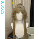 [Styled Wig]Marionette Sandrone Cosplay Wig Genshin Impact Light Brown Hair Nod Women Heat Resistant Synthetic Halloween Hair