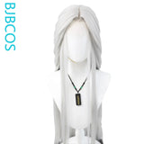[Styled Wig]Fantasy City Sakura Sky Release Ma Tianyu Same Silver White Imitation Hand Hook Style COS Wig Set