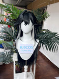 [Styled Wig]Honkai Star Rail Ashvei Black Gray Long Hair Heat Resistant Fiber Hair Ashen Detective Agency Halloween Women Men
