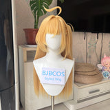 [Styled Wig] High quality Cissia Cosplay Wig Golden long hair Heat Resistant Synthetic Anime Wigs + Wig Cap