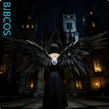 Electric Wings Cosplay Custom Anime Women Foldable Black Versatile Pearl Cotton Demon Wings Cosplay Halloween Carnival Prop