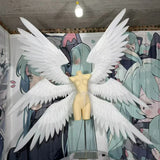 Versatile White Wings Cosplay Costume Women Men Pearl Cotton Six Wings Cosplay For Halloween Carnival Fancy Party Prop