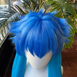 [Styled Wig]Aoba Seragaki Cosplay Wig Game Dramatical Murder Men Mixed Blue Long Hair Heat Resistant Synthetic For Halloween