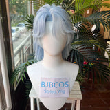 [Styled Wig]‌Adrian Wen Xiaohui Cosplay Wig Anime Additional Inheritance Fu Jia Yi Chan Light Blue Short Curly Hairs Cosplay Wig