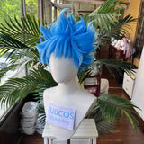 [Styled Wig]Twisted Wig Wonderland Ortho Cosplay Men Short Blue Wig Halloween Cosplay Anime Cosplay Synthetic Wigs for Costume