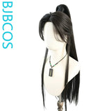 [Styled Wig]Antique style young man small lace Xie Lian COS wig cover versatile half tied ponytail