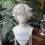[Styled Wig]Agate Cosplay Wig Tongari Boushi Anime Fantasia Short White Hair Props Carnival Halloween Costume Accessories