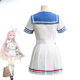 Urawa Hanako Cosplay Costume Game Blue Archive Women's White Uniform Dress Anime For Halloween Carnival Stage Party Outfit Wear