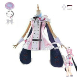 【In Stock】Chiz Cosplay Costume Game Neverness To Everness Women Pink And White Dress Prop Uniform Role Play Costumes Size XS-2XL