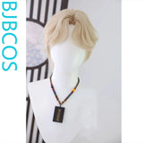 [Styled Wig]Lace Front Wig Small lace men's gold daily COS short hair micro spray fluffy universal wig