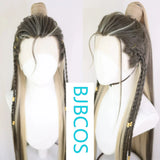 [Styled Wig]Ashes of the Kingdom‌ Ancient style Hanfu Ma Chao COS three pointed hand hook integrated high ponytail