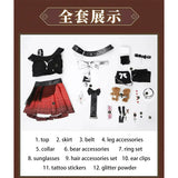 【In Stock】Sparxie Cosplay Costume Game Honkai: Star Rail HSR Full Set Red And Black Skirt Halloween Role Play Dress AniMuse