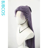 [Styled Wig]Ancient Style Universal Cosplay Wig Game Women Men Long Full Lace Hand Hook Purple Hair Halloween Party Wig