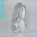 [Styled Wig]I dentity V Joseph, the lord of the undead, silver white Lace Front Wig curly hair COS wig cover