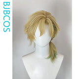 [Styled Wig]Aventurine Waveflair Cosplay Wig Game Honkai: Star Rail Men Light Yellow Short 36CM Hair Cosplayer Halloween Party