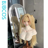 [Styled Wig]Claret Flint Cosplay Wig Game Zenless Zone Zero ZZZ Women With Double Ponytails Golden Red Hair For Halloween Party