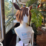 [Styled Wig]Uma Shinko Windy Cosplay Wig Game Pretty Derby Women Short Brown Hair For Halloween Heat Resistant Synthetic Wigs