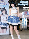 GODDESS OF VICTORY: NIKKE Mint Cos Anime  Idol Team Leader Cosplay Costume Sexy Cute Uniform Prop Set Halloween Party Outfit