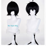 [Styled] Wuthering Waves Rover Cosplay Wig Male Black Short Hair 98CM Long Braid Main Character Resonator Halloween Party