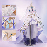 Aemeath Cosplay Costume Game Wuthering Waves ‌Concert White Big Tail Dress Carnival Halloween Costume Aemeath Role Play S-3XL