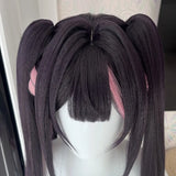 [Styled] Anime Cosmic Princess Kaguya! Noi Komazawa Cosplay Wig 50 cm Purple Pink Mixed Ponytail Hair Heat Resistant Synthetic