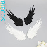 Versatile Wings Cosplay Costume Black White Angels ‌Embroidery‌ Wings Prop Halloween Christmas Decoration Party Angel Wings