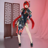 Wuthering Waves Yinlin Game Suit Elegant Cheongsam Dress Uniform Cosplay Costume Halloween Party Role Play Outfit Women