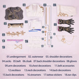 Brant Cosplay Costume Game ‌Wuthering Waves Concert Exclusive White Formal Uniform Outfit Hallowen Party Play Role Uniform S-3XL
