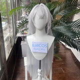 [Styled Wig]Severian Lowell Cosplay Anime Game Zenless Zone Zero Long Silvery White Wigs Fashion Ponytail Hairdo Synthetic