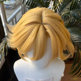 [Styled Wig]‌Kaveh Cosplay Wig Genshin Impact Man Long 50CM Linen Gold With Braid Hair Accessory For Cosplay Halloween Party Wig