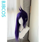 [Styled Wig]Morganaa Cosplay Wig Game Anime For Women Purple Long Hair Heat Resistant Synthetic Halloween Party Wigs