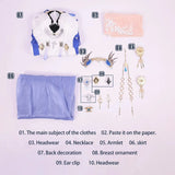 Cartethyia Cosplay Costume Game Wuthering Waves White And Blue Dress Anime Costume Halloween Carnival Comic Role Play S-3XL