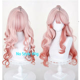 [Styled Wig]‌‌Haruka Cosplay Wig Game Arknights: Endfield Women Mixed Pink 80CM Curly Hair For Halloween Carnival Party Wig