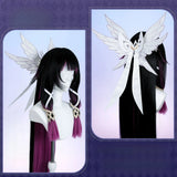 Columbina Hyposelenia Cosplay Costume Game Genshin Impact Women White And Purple Dress Headwear Set Anime Uniform Halloween