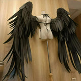 Demon Black Wings Cosplay Costume Women Man Foldable Black Devil Big Angel Wings Cosplay Halloween Carnival Party Prop