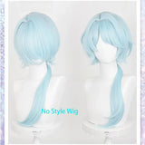 [Styled Wig]Mikhail Char Legwork Costumes Wig Game Honkai Star Rail HSR Man Light Blue Long 70CM Hair Anime Halloween Party