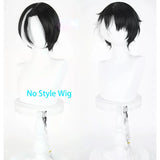 [Styled Wig]Jingran Cosplay Wig Game Wuthering Waves Women Man 100CM Black Mixed White Or Green Long Hair Halloween Party Wig