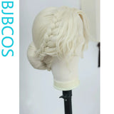[Styled Wig]I dentity V Red Lady's Illusory Night Tide COS Lace Front Wig Silver White Wig Set