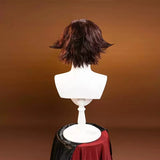 [Styled Wig]Espresso Cookie‌ Cosplay Wig Game Cookie Run Kingdomm Women Brown Short ‌Flipped Bob‌ Hair Roleplay Halloween Party
