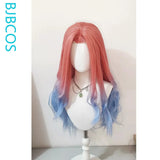 [Styled Wig]‌Mizi Cosplay Wig Anime Alien Stage Pink Gradient Blue Purple Long 76-80CM Synthetic Hair Halloween Heat Resistant