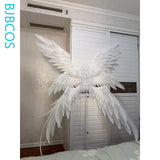 Versatile Wings Cosplay Prop Women Man Pearl Cotton Lolita Versatile Angel Devil White Wings Cosplay Halloween Carnival Party