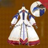 Victoire Pisa Cosplay Costume Pretty Derby【S-2XL】Full Set Women White Dress Anime Uniform For Halloween Comic Con Clothing