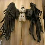 Demon Black Wings Cosplay Costume Women Man Foldable Black Devil Big Angel Wings Cosplay Halloween Carnival Party Prop