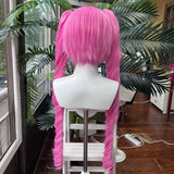 [Styled Wig]Perona Cosplay Wigs Pink Curl Double Ponytail Heat Resistant Synthetic Woman Hair Full Wigs For Halloween Party Wigs