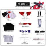 【In Stock】Sapphire Cosplay Costume Anime The Ribbon Hero Women White And Black Uniform full Set Sapphire Princess Clothes