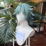 [Styled Wig] Lohen Cosplay Wig Genshin Impact  Men Short 35cm Green Hair Knights of Favonius Cosplay Halloween Wig